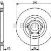 BOSCH 0986479454 - ON FREN DISKI AYNASI HAVALI TOYOTA AVENSIS D4D 2003-2008 COROLLA VERSO 04-> AURIS 2.0 D4D 07-> (MERKEZLEME CAPI:62) 295X5