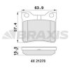 BRAXIS AA0113 - FREN BALATASI ARKA V-CLASS 638/2 97>03 VITO 638 97>03 , P406 P605 P607 95>08