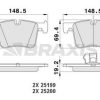 BRAXIS AA0171 - FREN BALATASI ON BMW F20 F30  X3 E83 F25