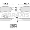 BRAXIS AA0178 - ON FREN BALATASI LOGAN MCV 1.4 / 1.6 / 1.6 16V / 1.5DCI 02 / 07>