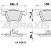 BRAXIS AA0220 - ON FREN BALATASI VOLVO XC90 2,5T 02=> D5 02=> T6 02=>D5 V8 05=> D5 09=> 3,2 06=>