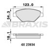 BRAXIS AA0236 - ON FREN BALATASI MEGANE II 1.4 16V SEDAN (11 / 02 ) SCENIC II 1.4 (06 / 03 )