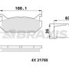 BRAXIS AA0335 - ARKA FREN BALATASI MAZDA 626 FS 2.0 92>97