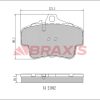 BRAXIS AA0345 - ARKA FREN BALATASI PORSCHE 911 CABRIO CARRERA TARGA TAVAN BOXSTER CAYMAN 2.7 3.2 3.4 3.6 M 96.70 M 97.01