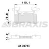 BRAXIS AA0391 - FREN BALATASI ARKA W204 AMG 08>14 W211 AMG 06>08 R230 AMG 04>12