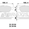 BRAXIS AA0393 - ON FREN BALATASI A6 (4G2) A6 AVANT 4G5 2,8FSI/2,8FSI QUATTRO/2,0TDI/3,0TDI/3,0TDI QUATTRO 03/11-> A7