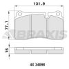 BRAXIS AA0409 - FREN BALATASI ON RANGE ROVER 4.6 V8 RANGE ROVER SPORT 05-09 4.4 V8