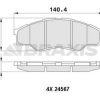 BRAXIS AA0436 - ON FREN BALATASI HILUX VIGO III PICKUP 2.5 2007> 4X2