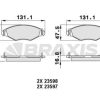 BRAXIS AB0005 - ON FREN BALATASI P206 1.4HDI 1.1 / 1.4 / 1.6 / 1.9 98> P206+ (T3E)1.4 / 1.6 06>KANGOO 1.9D (CELIK SEGMANL