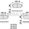 BRAXIS AB0044 - ON FREN BALATASI HYUNDAI ACCENT 1995-2005 GETZ 2002-> EXCEL 1990-1994