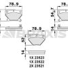 BRAXIS AB0085 - ARKA FREN BALATASI TOYOTA COROLLA 1.4 1.6 2002-2007 YARIS 1999-2006 VERSO 2001-2004