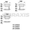 BRAXIS AB0101 - ARKA FREN BALATASI DISK TOYOTA AVENSIS 1.6 03-08 COROLLA VERSO 04-07