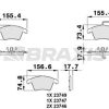 BRAXIS AB0148 - ON FREN BALATASI (17 INC) / (KABLOLU) TRANSPORTER T5 03>09