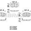 BRAXIS AB0173 - ON FREN BALATASI SUBARU IMPREZA 00-08 LEGACY 02-08 BRZ 12-> FORESTER 02-08