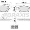 BRAXIS AB0189 - ON FREN BALATASI ALFA 159 SPORTWAGON 1.9JTDM 8V / 16V / 1.9JTS / 2.2JTS 05> FISLI