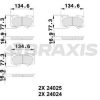 BRAXIS AB0226 - ON FREN BALATASI TOYOTA HILUX 2009-2012 LAND CRUISER J12 03-> MITSUBUSHI PAJERO 2007-2012