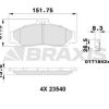 BRAXIS AB0242 - ON FREN BALATASI RANGER 2,5TD 4X4 04> 2,5,2,5D 4X4 99>02 06>11 MAZDA B2500 01>03 BT 50