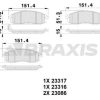 BRAXIS AB0243 - ON FREN BALATASI MITSUBISHI L200 96-07 NISSAN MAXIMA QX 2.5 95-00