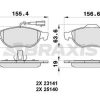 BRAXIS AB0274 - ON FREN BALATASI 147 937 1.6 / 2.0 01> 156 1.6 / 1.8 / 1.9 / 2.0 / 2.4 / 2.5 01>