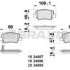 BRAXIS AB0278 - FREN BALATASI ARKA AVENSIS 2009-> AURIS 1.6 D4D 2015-> RAV4 2015->