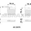 BRAXIS AB0361 - FREN BALATASI ARKA S-CLASS W220 98>05 C215 99>06