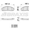 BRAXIS AB0377 - ON FREN BALATASI ISUZU DMAX 4X2 4X4 2003->