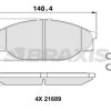 BRAXIS AB0381 - ON FREN BALATASI TOYOTA HILUX 4X2 88-04 HIACE 89-00