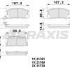 BRAXIS AB0390 - ARKA FREN BALATASI TOYOTA MR2