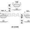 BRAXIS AB0474 - ON FREN BALATASI FISLI A2 1,2 TDI 01>05