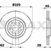 BRAXIS AD1030 - ON FREN DISK (AYNASI) TOYOTA AVENSIS VERSO 2.0 D4D 2.2 D4D 08-18 (320X5)