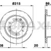 BRAXIS AD1037 - ARKA FREN DISK AYNASI HYUNDAI TERRACAN 2.5TD 3.5I