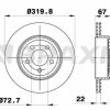 BRAXIS AD1091 - FREN DISKI ARKA CHRYSLER 300C 04>12 DODGE CHALLENGER