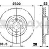 BRAXIS AE0074 - ON FREN AYNASI DISKI MONDEO IV S MAX GALAXY 1,6TI / 1,6TDCI / 1,8TDCI / 2,0 / 2,0TDCI / 2,2TDCI / 2,3TDCI / 2,5 07 /FREELANDER 2 06-14 EVOQUE 12-18 /> VOLVO S60 II 10 /> S80 II V70 III XC70 II 06 /