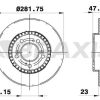 BRAXIS AE0193 - ON FREN AYNASI HAVALI HONDA CRV 97-01 HRV 99-06 PRELUDE 96-01 (282X5)