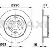 BRAXIS AE0275 - ARKA FREN DISK AYNASI HAVALI COROLLA 1.6 1.8 2.0 VERSO D 4D 04>09 290X5