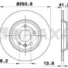 BRAXIS AE0305 - ARKA FREN DISK AYNASI SHARAN 2,8 V6 00>10 TRANSPORTER T4 1,9TD / 2,4D / 2,5 / 2,8 96>04 FORD GALAXY 2,8 V6 00>06 SEAT ALHAMBRA 1,9TD / 2,8 V6 00>06