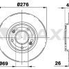 BRAXIS AE0452 - ON FREN DISK AYNASI HAVALI HYUNDAI SANTAFE 2.0 01-06 TRAJET 2.0 00-> (276MM)