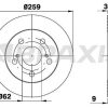 BRAXIS AE0455 - ARKA FREN DISK AYNASI DUZ AURIS COROLLA VVT I 1.4 1.6 07>11 259X5