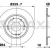 BRAXIS AE0474 - ARKA FREN AYNASI DUZ HONDA ACCORD 03-08 (260X5)