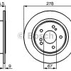 BOSCH 0986478325 - FREN DISKI ARKA W202 95>00 W203 00>07 CL203 04>08 W210 96>02 C208 97>02 W124 93>95