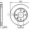 BOSCH 0986478370 - ON FREN DISK AYNASI P106 SAXO 1.1 / 1.3 / 1.4 / 1.4I / 1.5D / 1.6I 91> P206 P306 P206+ (T3E) P205 P3