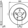 BOSCH 0986478451 - ON FREN DISK (AYNASI) TOYOTA AVENSIS 97>02 (260X5)