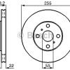 BOSCH 0986478578 - ON FREN DISKI (AYNASI) HAVALI TOYOTA COROLLA 1.6 ENJEKSYONLU 1992-2003 (AE100 AE101 AE111 KASA) (255