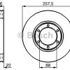 BOSCH 0986478596 - ON FREN DISK AYNASI ISUZU GEMINI 1.6 90>93 TFR TFS 2.2 91>99 TROOPER 4X4 91>96 D MAX (TFR / TFS) 2.5