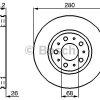 BOSCH 0986478603 - ON FREN AYNASI VOLVO 850 (91 97) S70 C70 V70 960 2.0 2.5 2.5 20V 2.5TDI 97> (280x26x5DLxHAVALI)