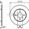 BOSCH 0986479105 - ARKA FREN DISK AYNASI DUZ NISSAN PRIMERA (P11) 1.6 2.0 96-02 (278X4)