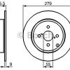 BOSCH 0986479149 - ARKA FREN DISKI (AYNASI) DUZ TOYOTA COROLLA 1.4 D4D 1.6 VVTI 2003-2007 (279X4)