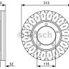 BOSCH 0986479567 - ON FREN AYNASI HAVALI LAND CRUISER 4.2 4.7 4X4 98>10 LEXUS LX 470 98>08 313X5