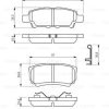 BOSCH 0986494502 - ARKA FREN BALATASI OUTLANDER 2.0 2.4 4X4 03-11 LANCER 03-11