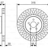 BOSCH 0986479A81 - FREN DISKI ON SUBARU LEGACY OUTBACK 2014-> FORESTER 12->